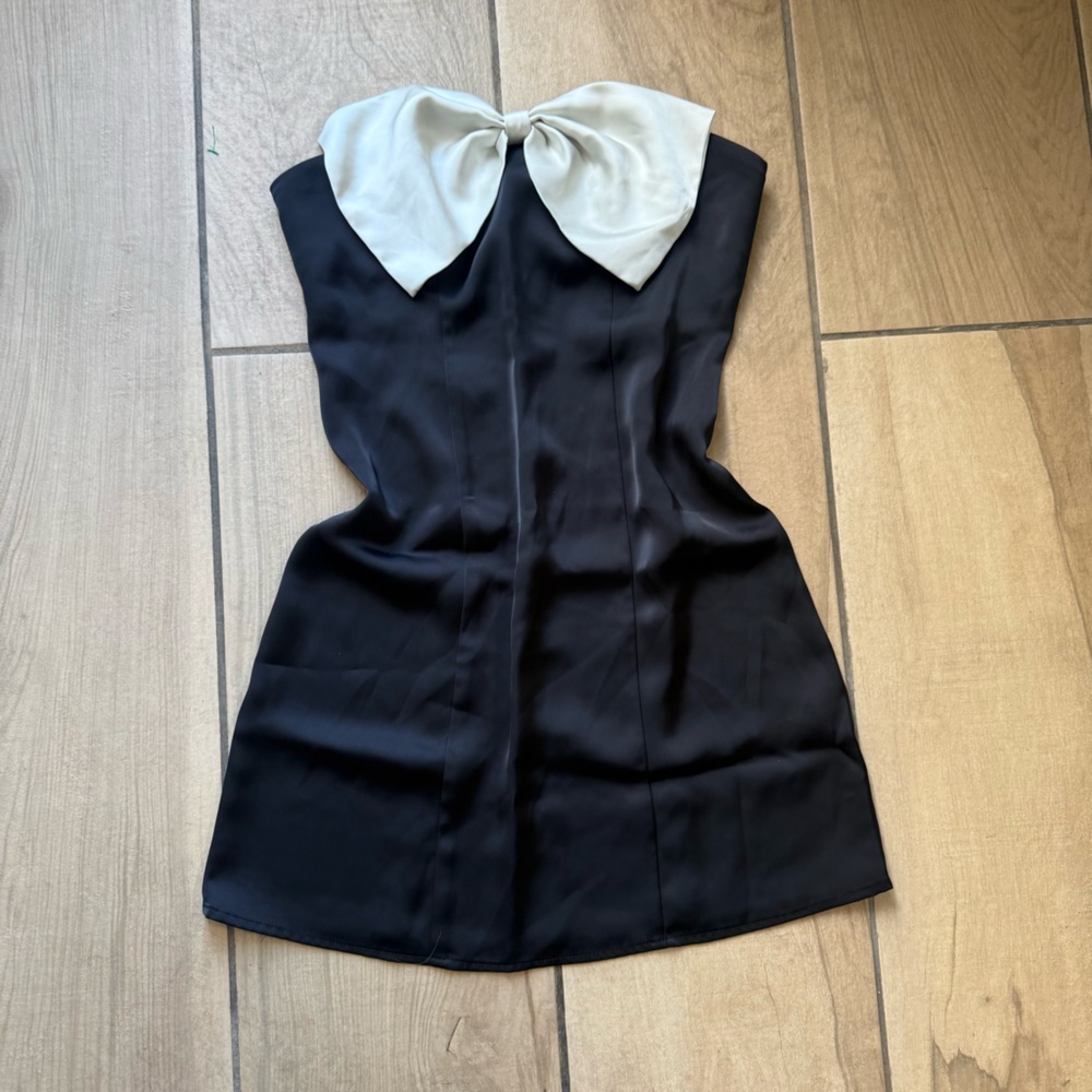Black Mini Oh Polly Dress with Bow